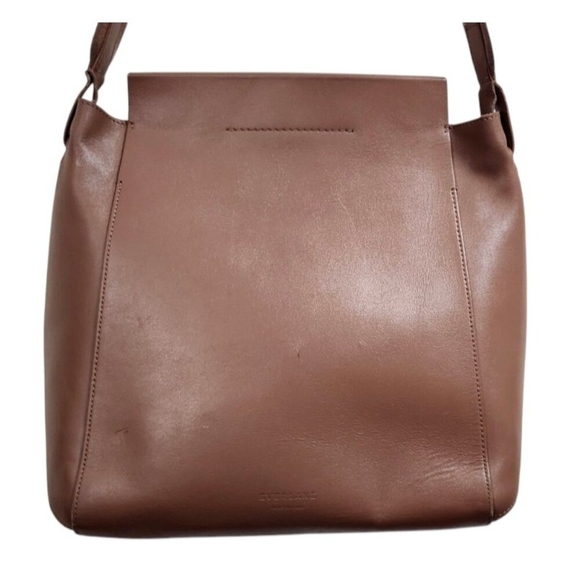 Everlane Cognac Brown Leather The Form Bag Purse Italian Made Preowned - Picture 2 of 16